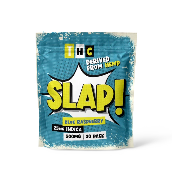 Slap! Blue Raspberry | 25mg D9 THC Gummies