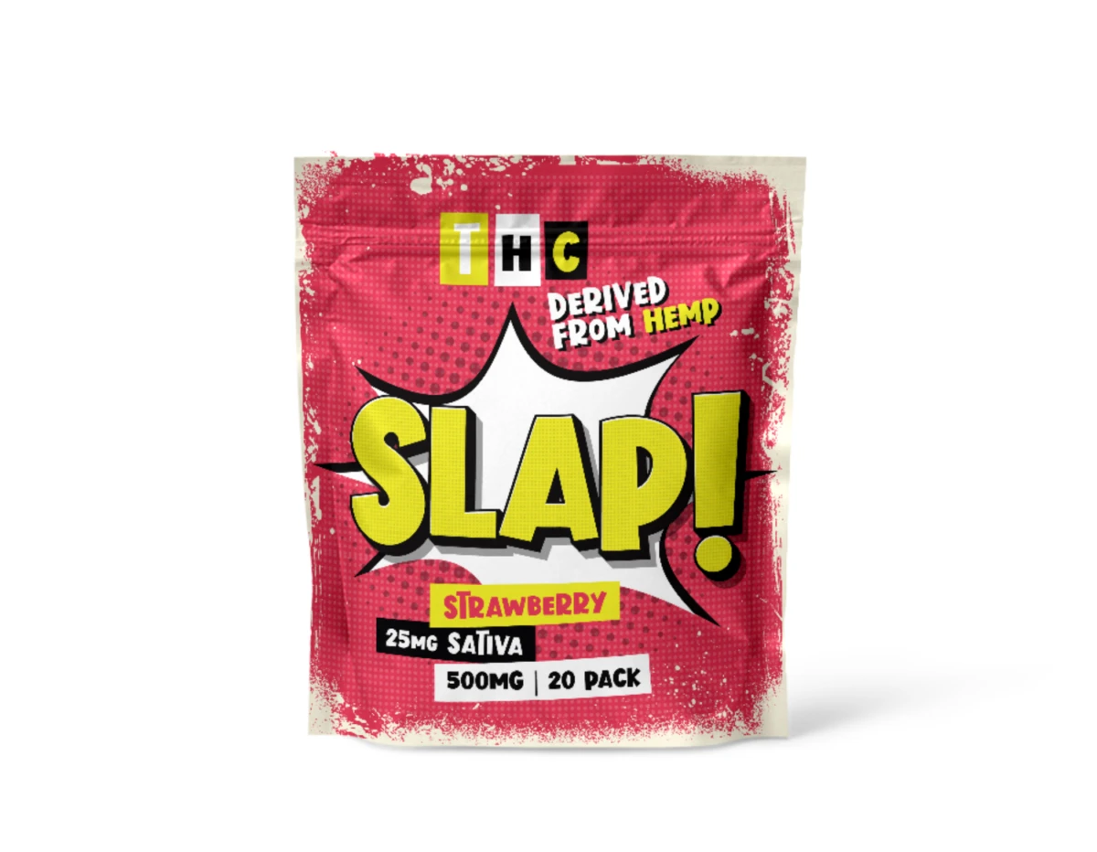Slap! Strawberry | 25mg D9 THC Gummies