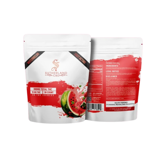 Fast Acting Watermelon | 10mg THC Gummies | Sutherland CBD