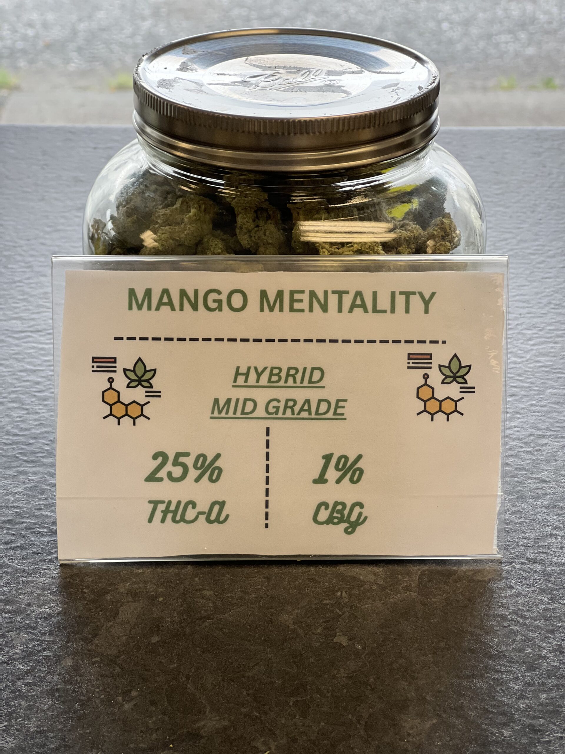 Mango Mentality Hybrid THC-A Flower Mid Grade